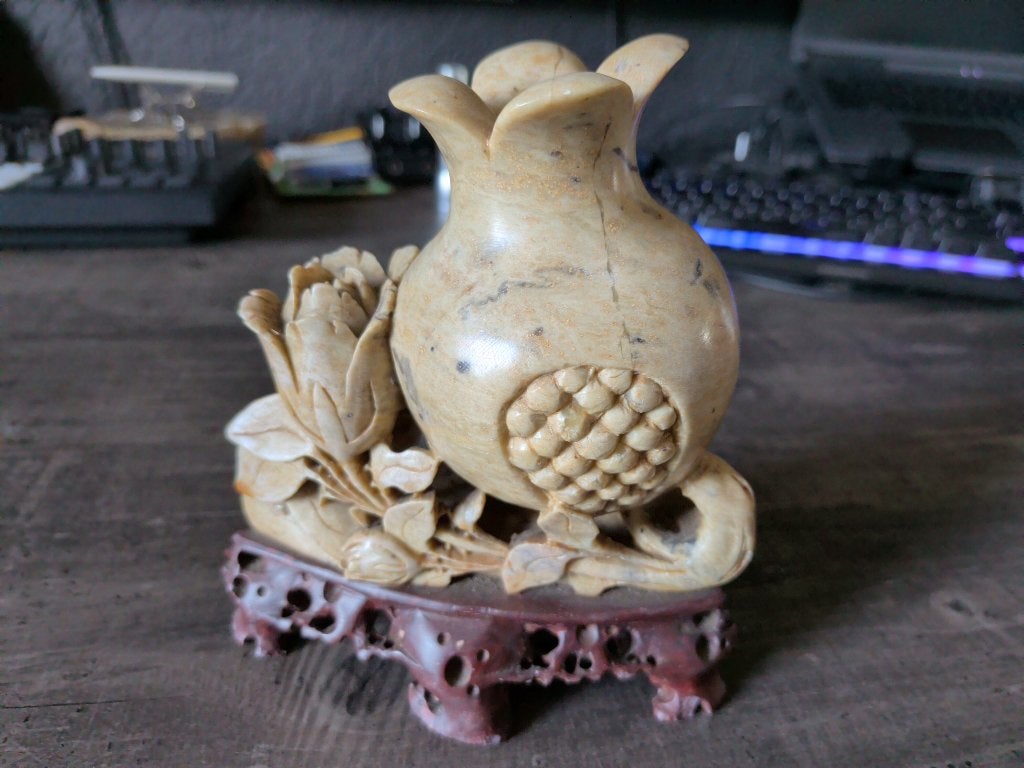 antiek chinees speksteen boemen, Steen/keramiek, Ophalen of Verzenden, 15 cm, China