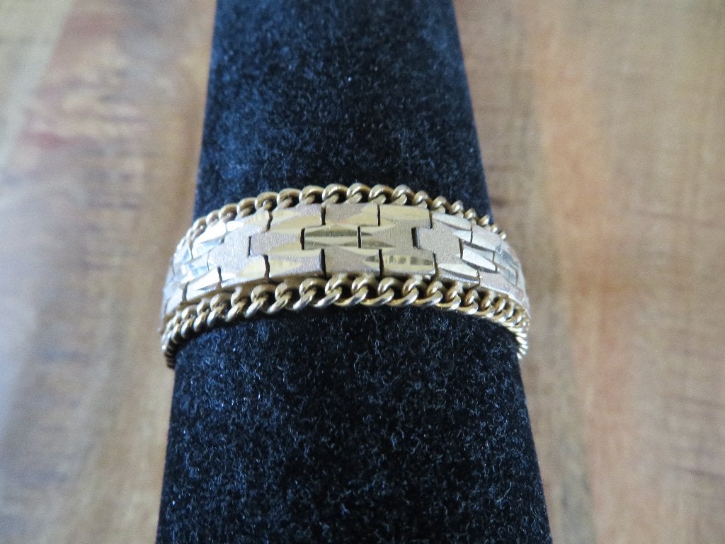 Goud vergulde schakel armband 60-er jaren, Ophalen of Verzenden, Gebruikt, Goud, Goud