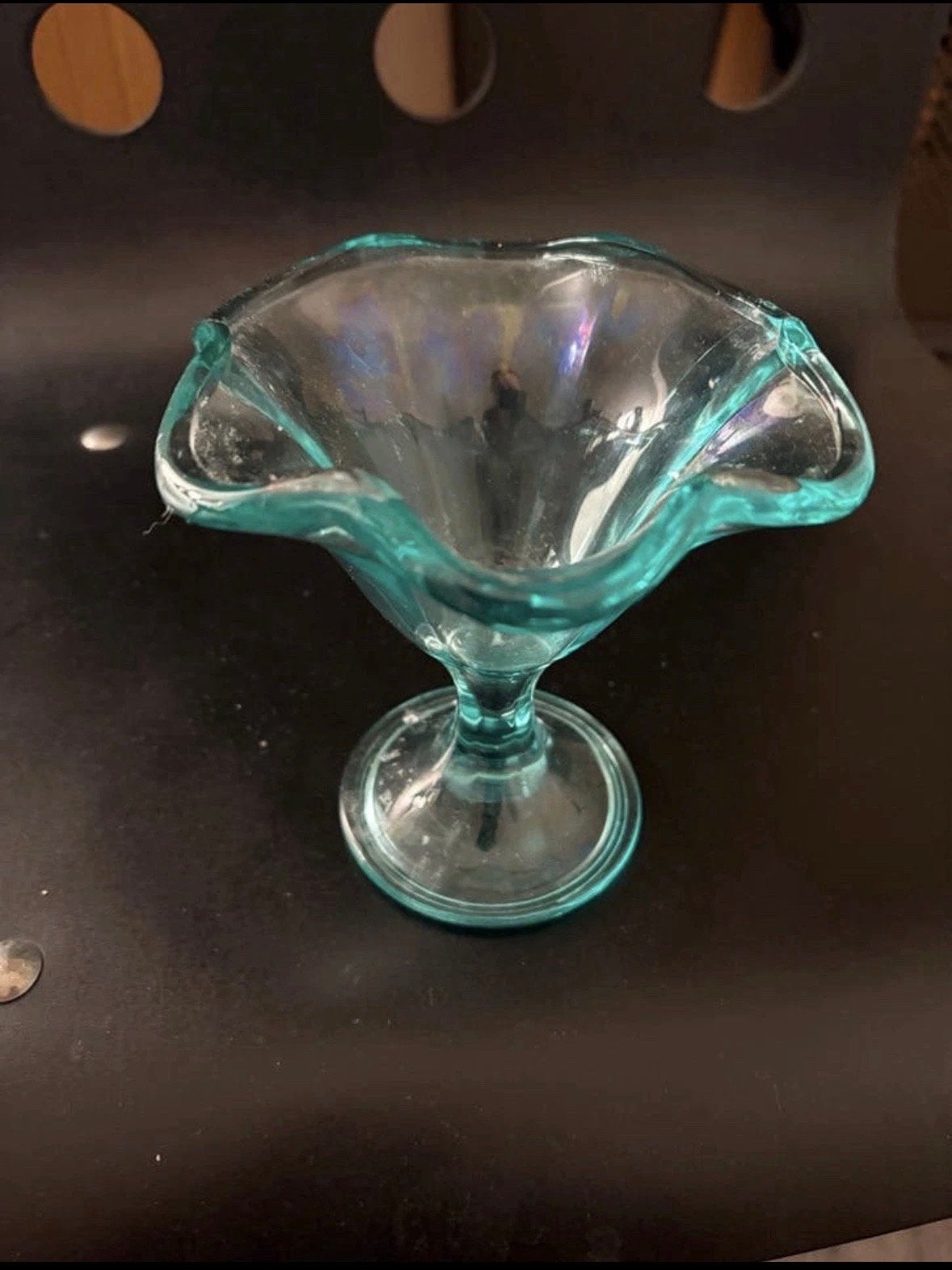Vintage Groen Glazen IJscoupe - Dessertglas, Verzenden