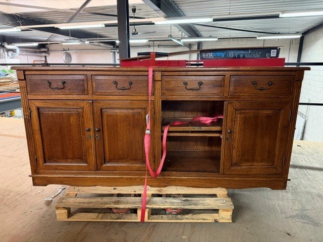 Buffetkast in hout, Huis en Inrichting, Kasten | Buffetkasten, Gebruikt, 200 cm of meer, 200 cm of meer, 25 tot 50 cm, Met lade(s)