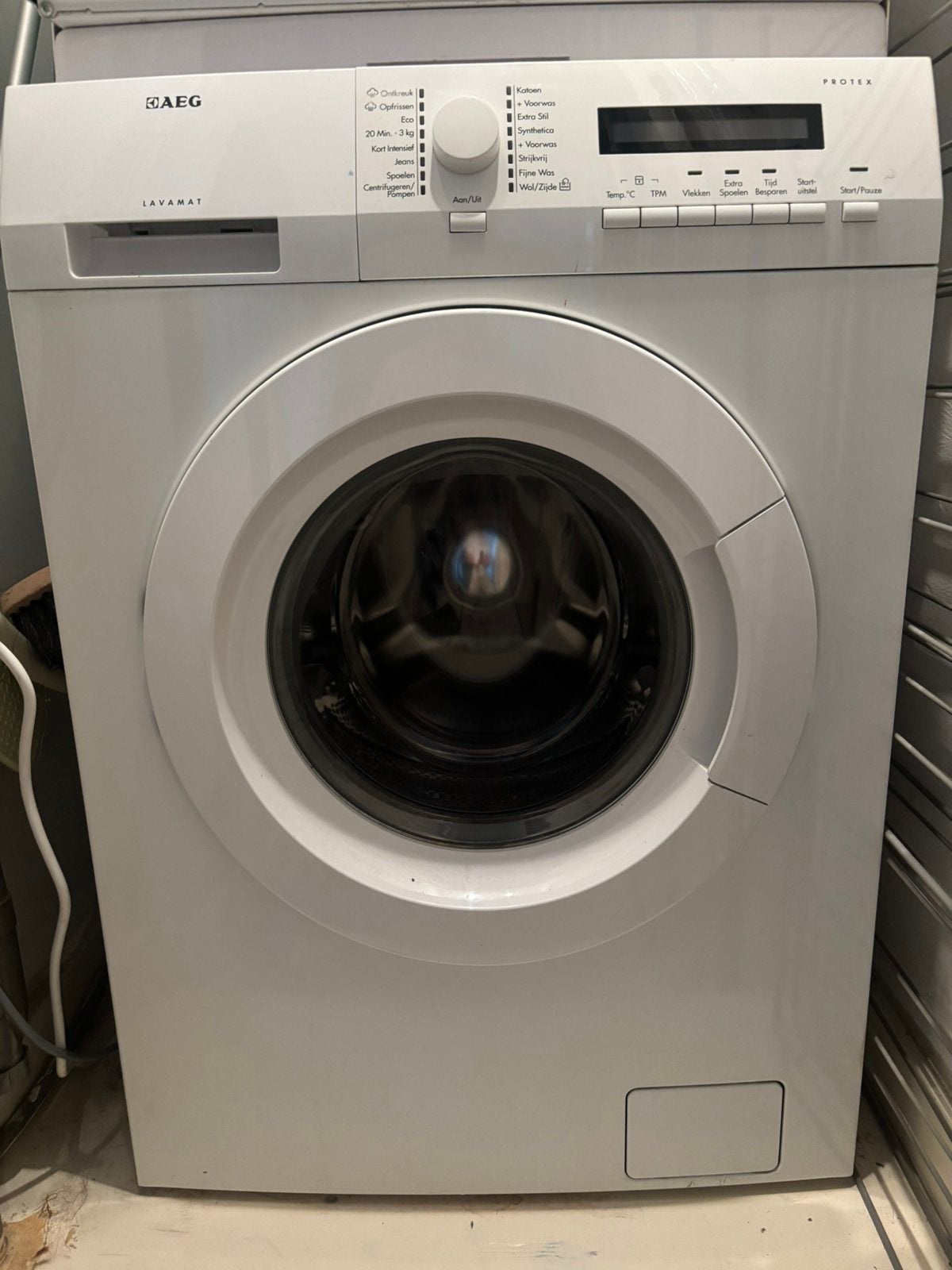 AEG Wasmachine + Bosch Droger - Goed Werkende Set, 6 tot 8 kg, Ophalen, Gebruikt, 85 tot 90 cm