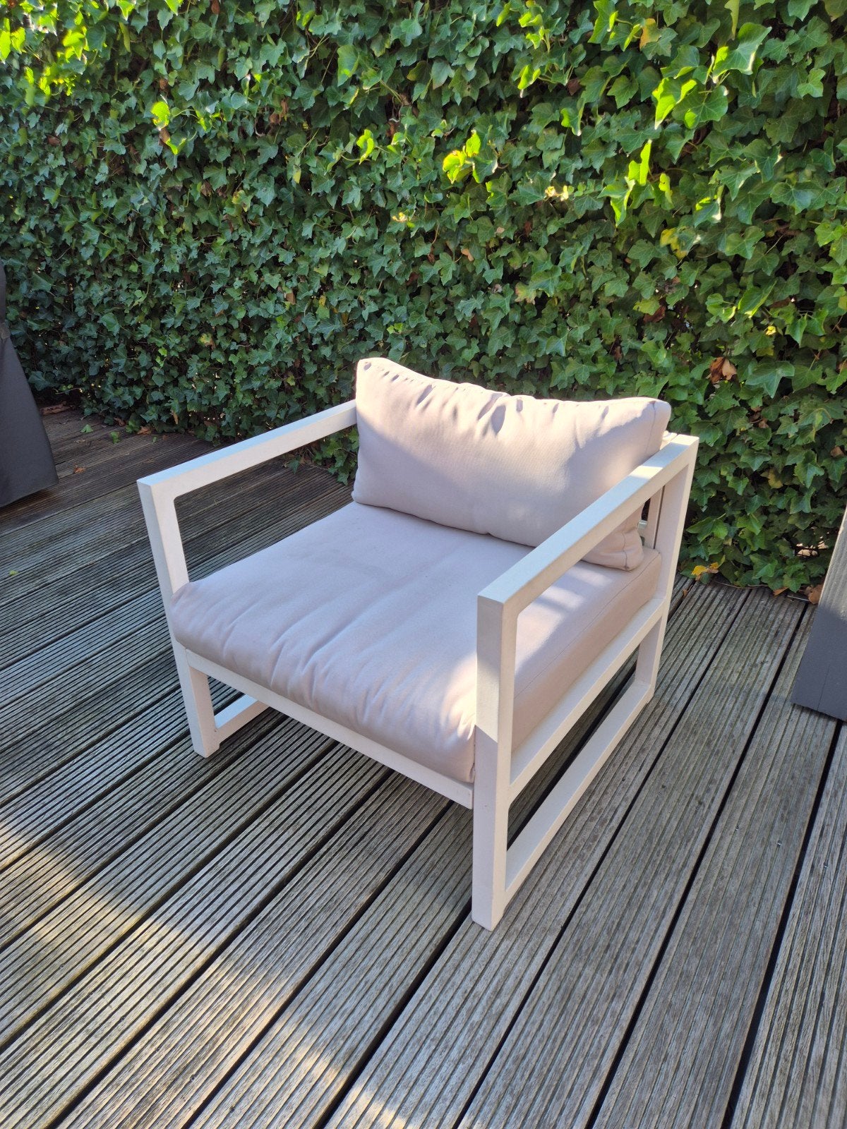 Loungestoel met kussens, Tuin en Terras, Ophalen, Gebruikt