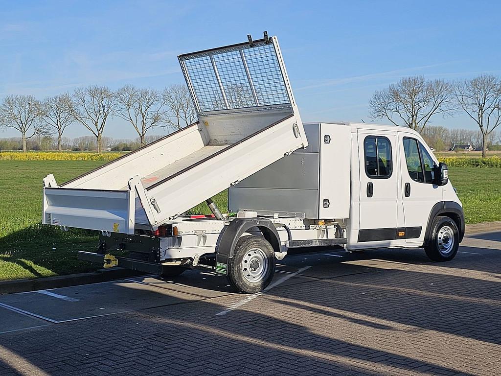 FIAT DUCATO 2.2 dub.cab kipper euro6, Auto's, Gebruikt, Euro 6, 7 stoelen, Wit