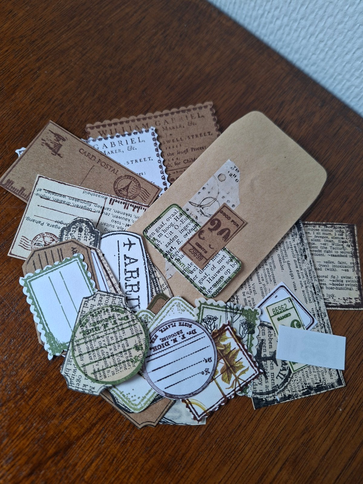 bulletjournal zelfgemaakte labels/tickets, Hobby en Vrije tijd, Ophalen of Verzenden, Zo goed als nieuw, Papier of Karton