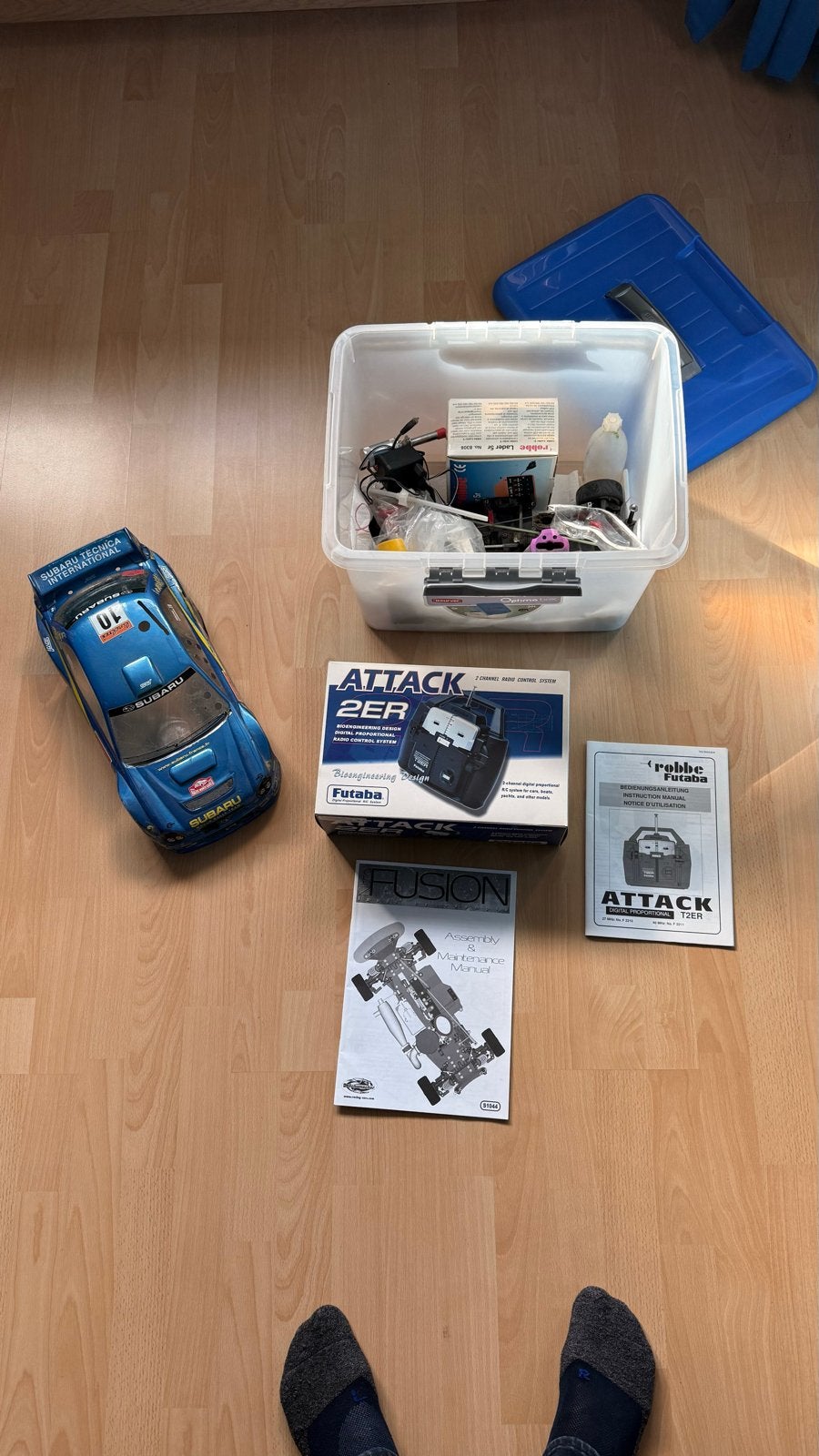 RC Auto Subaru Impreza met Futaba Attack 2ER zender, Hobby en Vrije tijd, Modelbouw | Radiografisch | Auto's, Gebruikt, Ophalen of Verzenden
