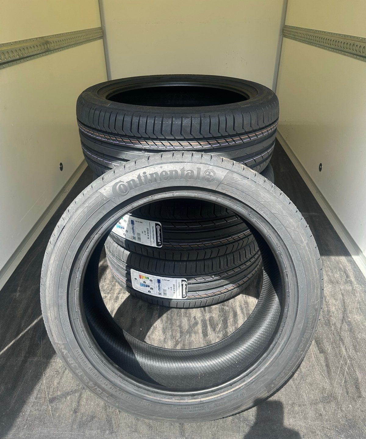 4x Continental ContiSportContact 5 225/45 R18 Zomerbanden, 18 inch, Nieuw, Ophalen of Verzenden, Band(en)