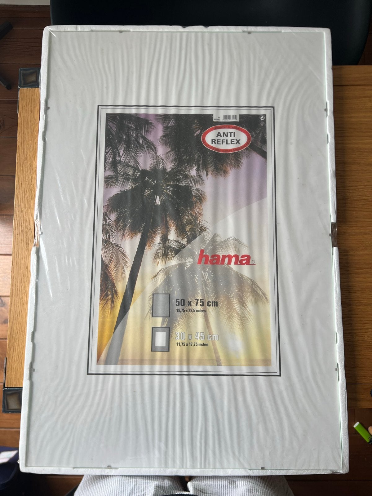 Nieuwe Hama fotolijst 50x75 cm met antireflex glas, Ophalen, Overige materialen, Nieuw, Fotolijst