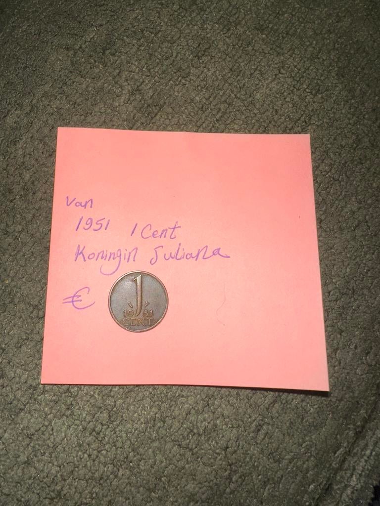 1 Cent Koningin Juliana 1951, Postzegels en Munten, Munten | Nederland, Ophalen, Koningin Juliana, 1 cent, Losse munt