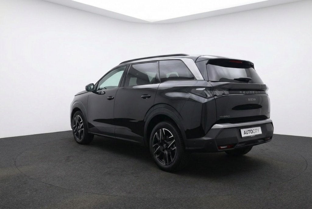 Peugeot 5008 Hybrid 145 Allure 7 Persoons l 360 Camera l Key, Auto's, Peugeot, Automaat, Gebruikt, 1199 cc, Zwart