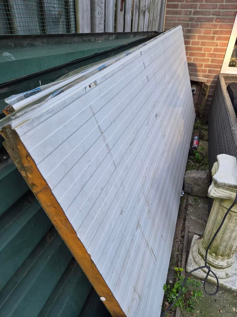 Sandwichpanelen en dakplaten 6cm dik, diverse lengtes, Dakplaat of Dakpanplaat, Gebruikt, Overige kleuren, Ophalen of Verzenden
