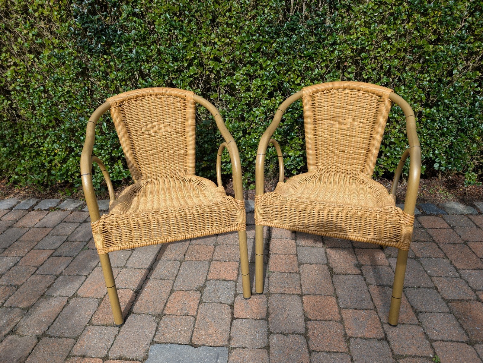 Rotan tuinstoelen, Tuin en Terras, Ophalen, Gebruikt, Rotan
