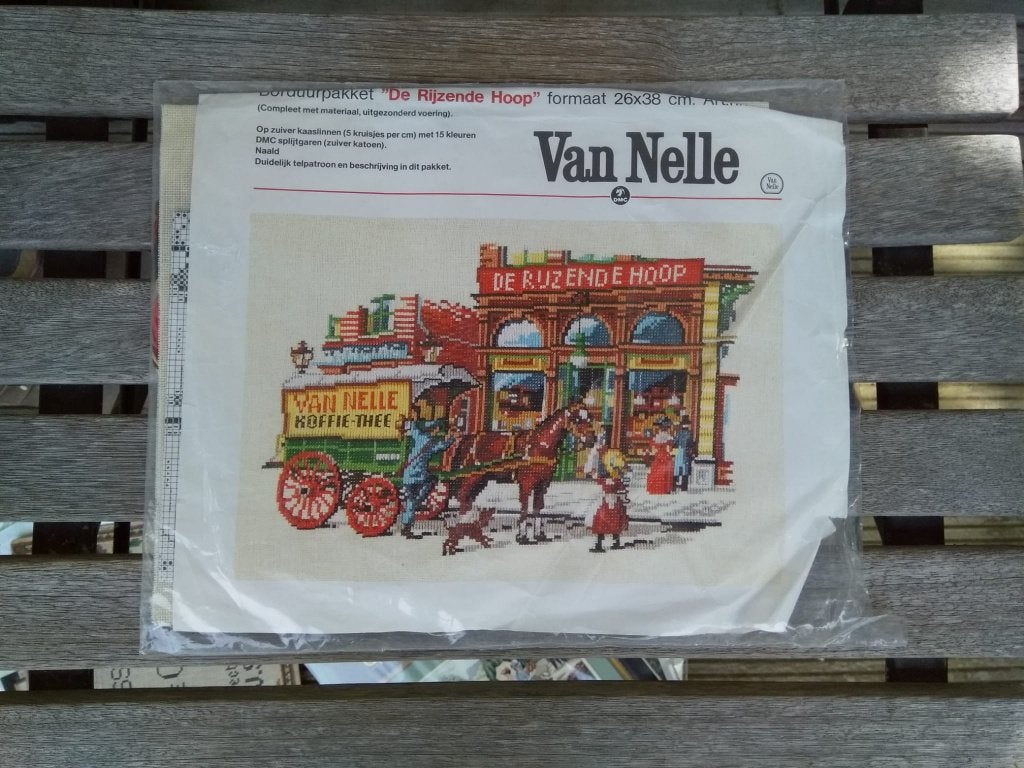 borduurpakket Van Nelle, De Rijzende Hoop, Ophalen of Verzenden, Nieuw, Handborduren, Borduurpakket