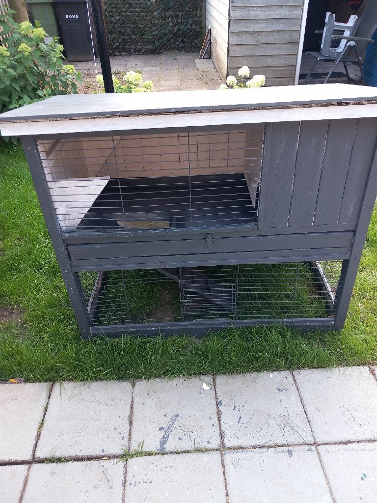 Konijnenhok met 2 verdiepingen, Dieren en Toebehoren, Ophalen of Verzenden, 90 cm of meer, Konijn, Hok