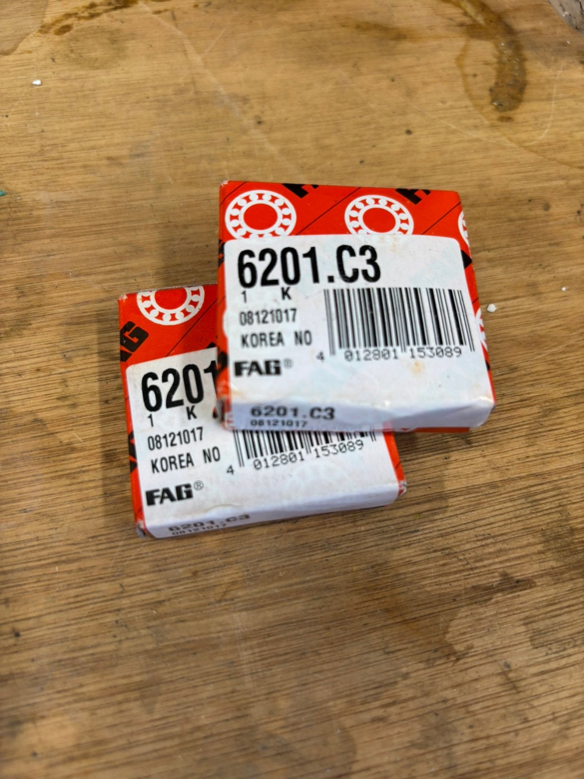 2x FAG Kogellager 6201 C3 nieuw, Ophalen of Verzenden, Nieuw