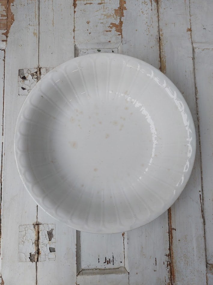 Brocante schaal geribbeld, Ophalen of Verzenden