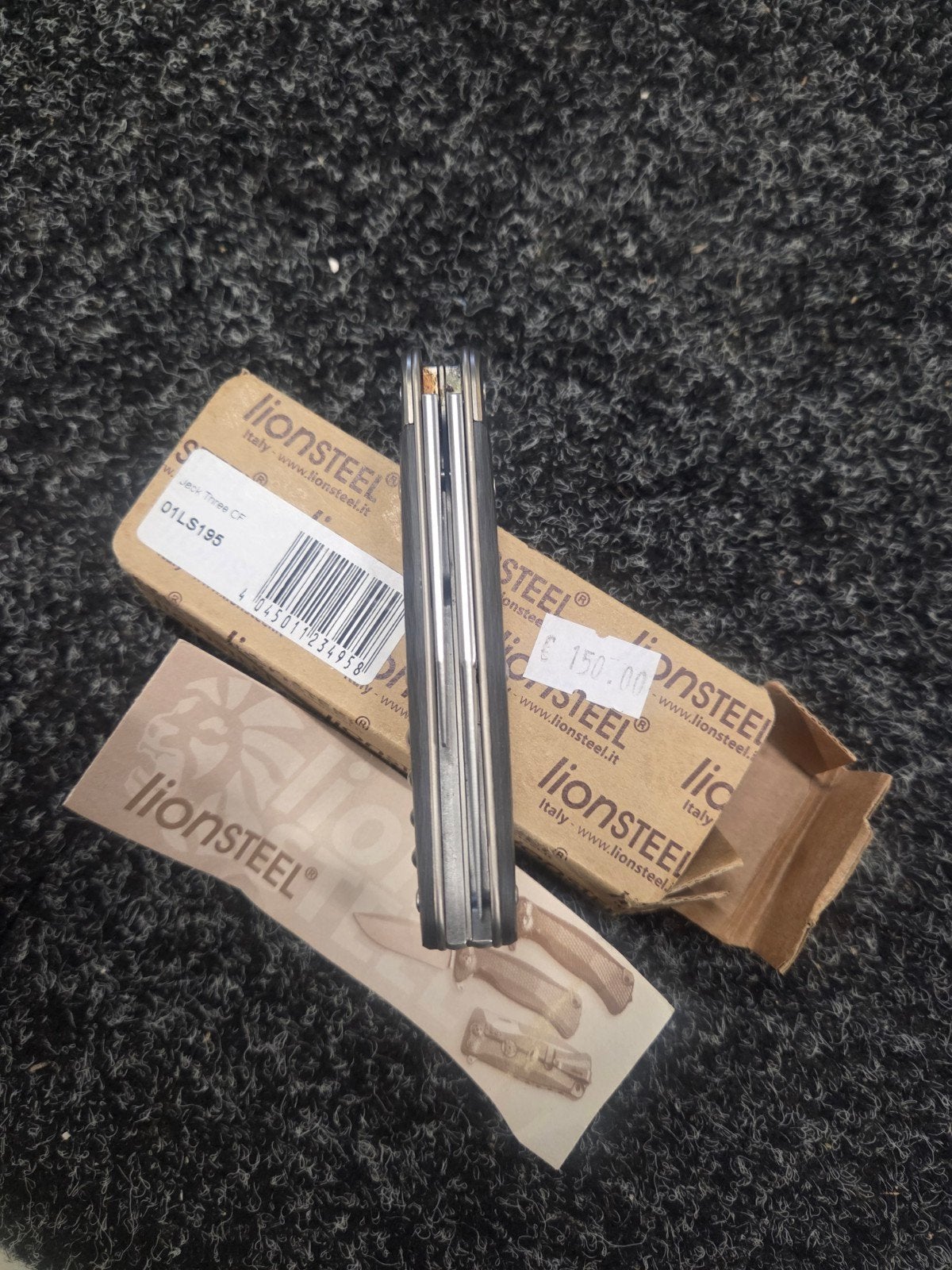 Lionsteel Jack Three CF zakmes met titanium frame, Ophalen of Verzenden