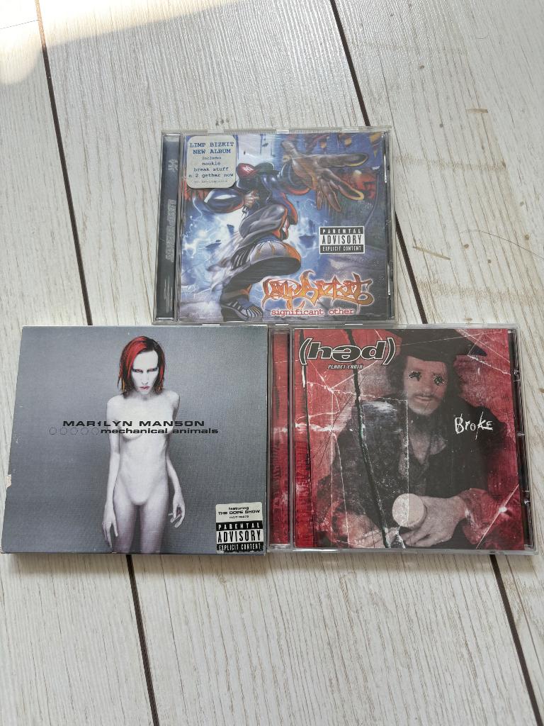 3x nu metal - Limp Bizkit Hed Pe Marilyn Manson, Ophalen of Verzenden, Zo goed als nieuw, Poprock