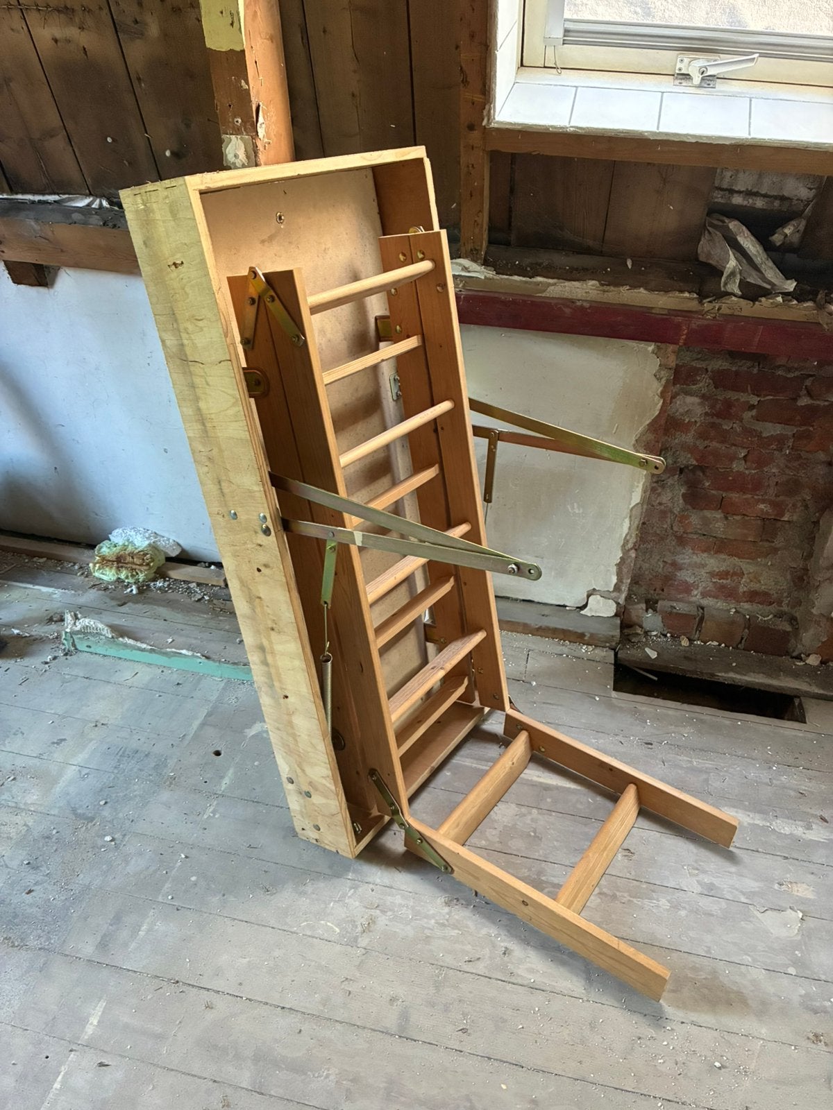Uitklap trapje, Ophalen, Gebruikt, Ladder, Opvouwbaar of Inschuifbaar
