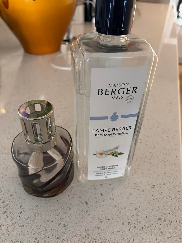 Lampe Berger brander met navulling Musc Cocoon, Ophalen, Zo goed als nieuw