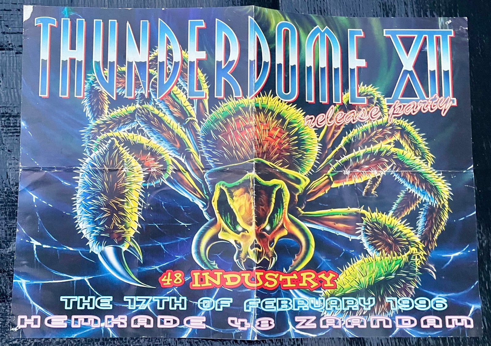 Originele Thunderdome XII Flyer 1996 – Hemkade Zaandam, Ophalen of Verzenden, Zo goed als nieuw