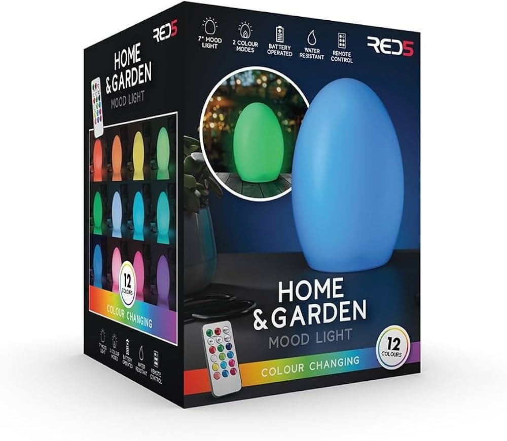 RED5 Home & Garden Mood Light Colour Changing Remote Control, Kunststof, Meerkleurig, Nieuw, Overige fittingen