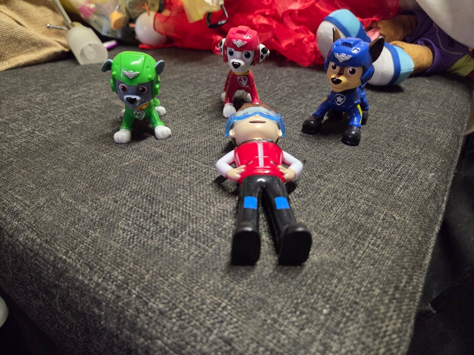 Paw Patrol speelfiguren set - Marshall, Chase, Rocky & Ryder, Ophalen of Verzenden, Gebruikt