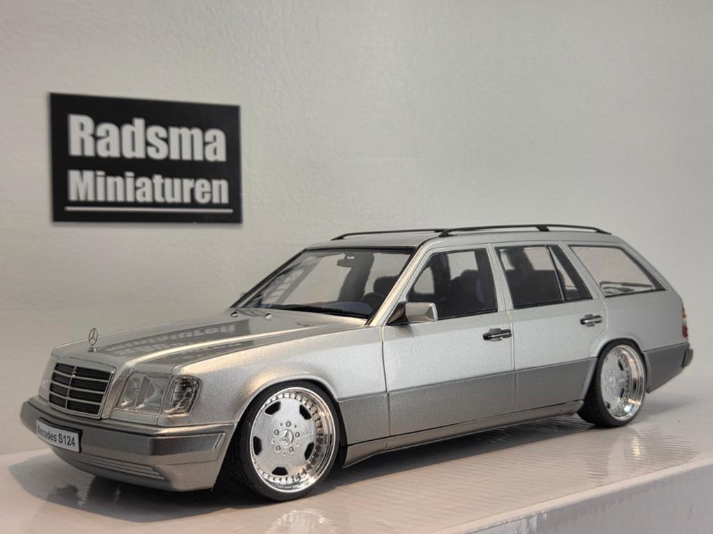 Mercedes-Benz S124 T-Model Verlaagd + AMG MONOBLOCK 1:18 T9, Auto, Triple9, Nieuw, Ophalen of Verzenden