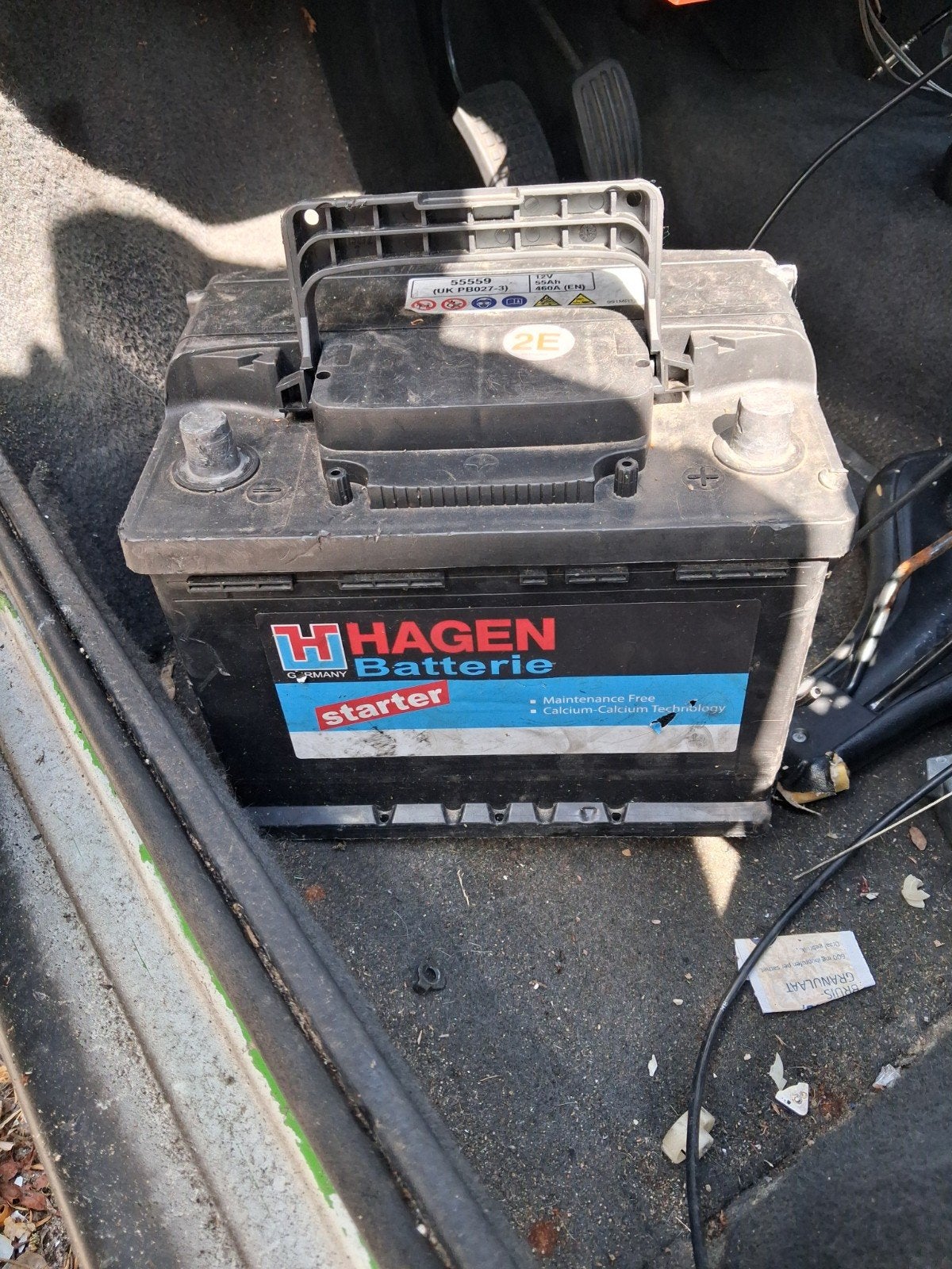 HAGEN Batterij Starter 12V 55Ah - Gebruikt, Auto-onderdelen, Ophalen of Verzenden, Gebruikt