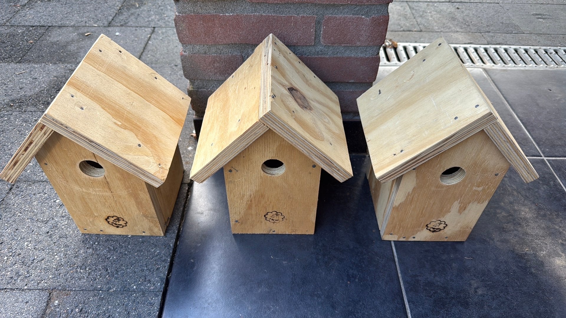 3 nieuwe vogelhuisjes van hout, Tuin en Terras, Vogelhuisjes en Vogelbaden, Ophalen, Nieuw