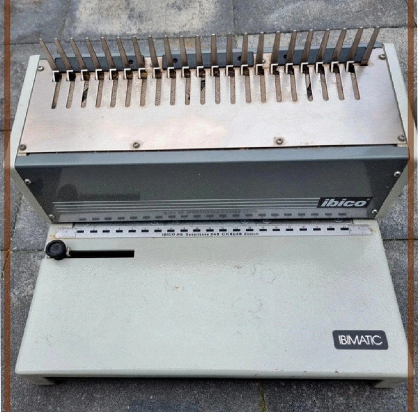 Ibico Ibimatic Vintage Handmatige Inbindmachine Ponsmachine, Diversen, Ophalen of Verzenden, Gebruikt
