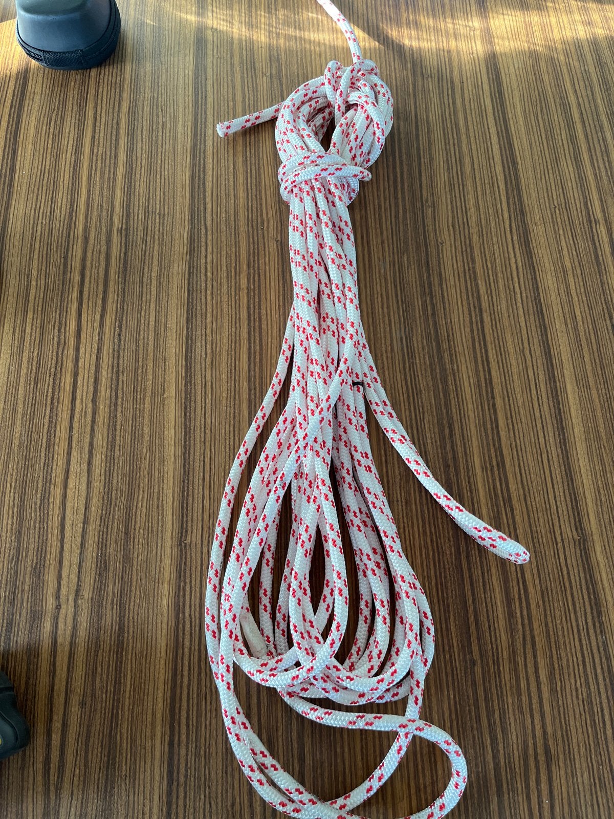 Gleistein 11m Dyneema PES 8 mm Ø - Wit met rode markering, Ophalen of Verzenden, Zo goed als nieuw, Lijn of Blok
