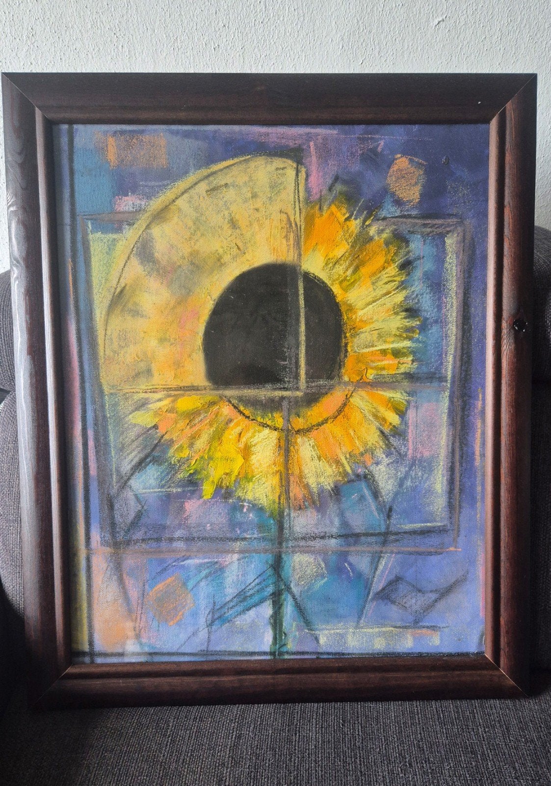 Uniek Zonnebloem Schilderij  op Canvas, Ophalen