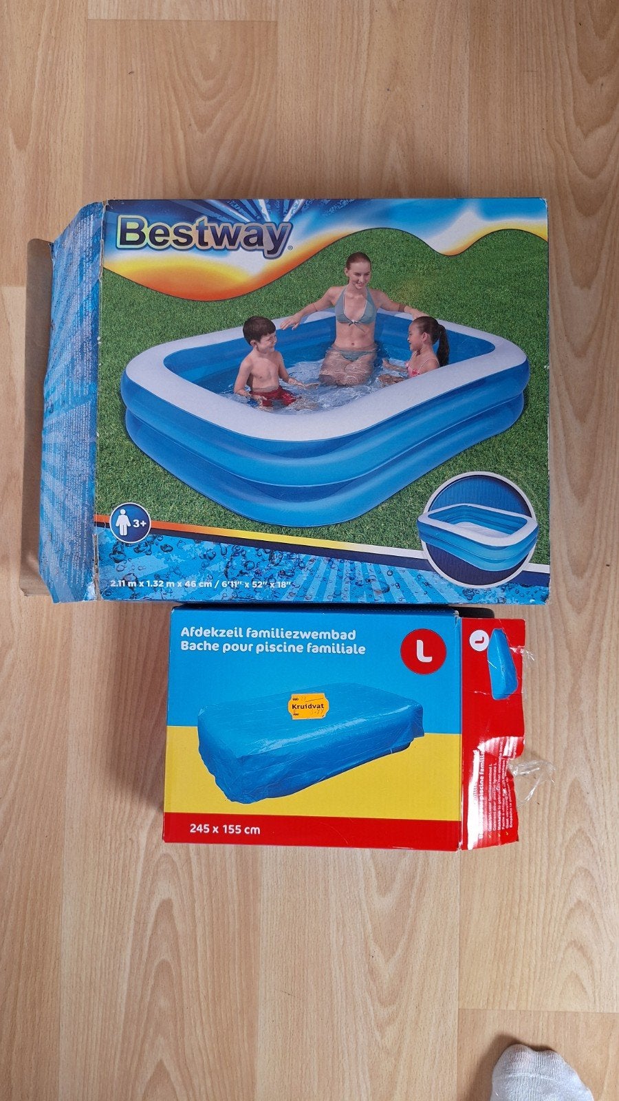 Bestway Opblaaszwembad met Afdekzeil - Nieuw, Ophalen, Opblaaszwembad, Nieuw, 200 tot 400 cm