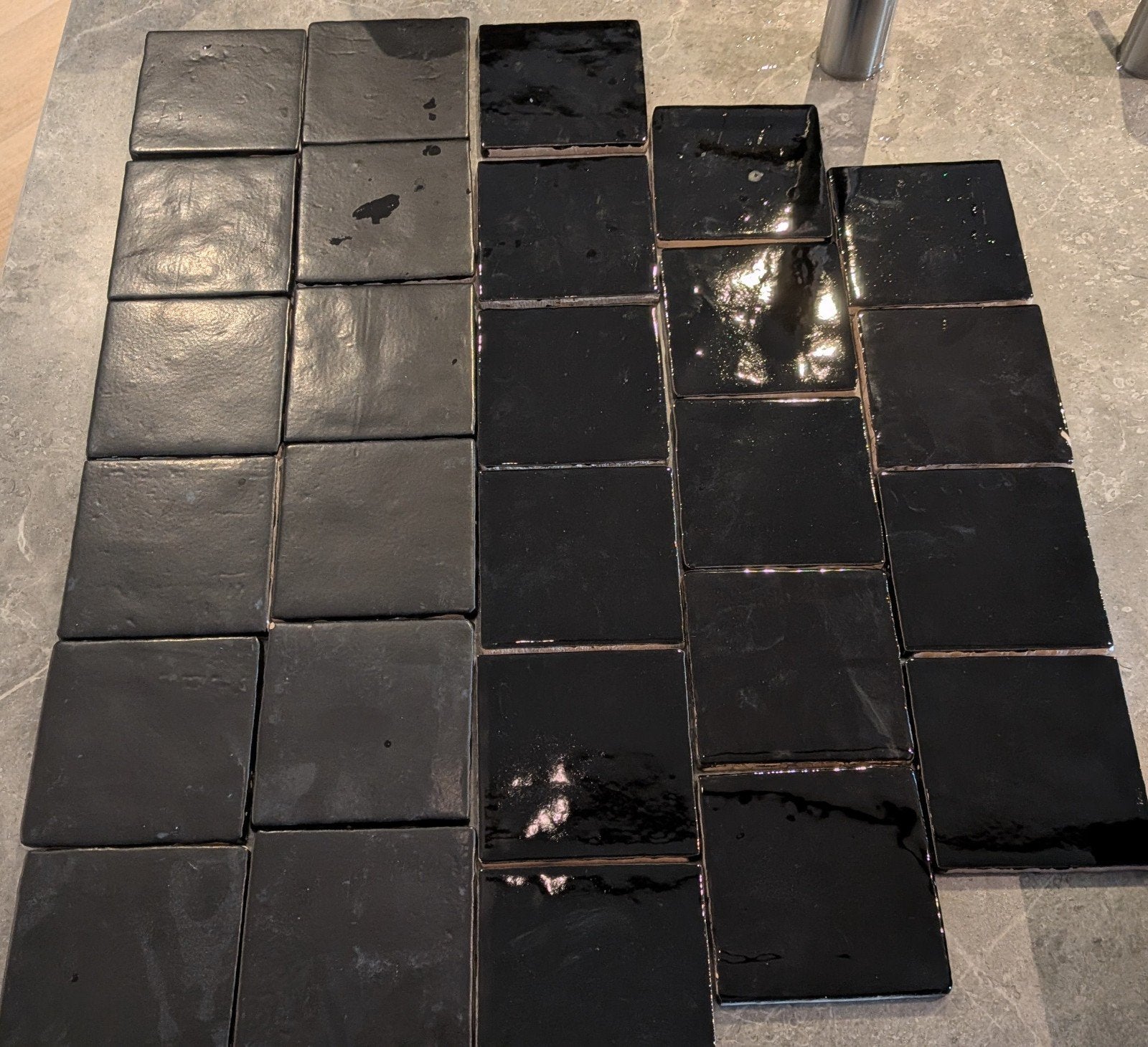 Tegeltjes 10x10 cm mat en glans zwart, Ophalen, Nieuw, Minder dan 20 cm, Minder dan 20 cm