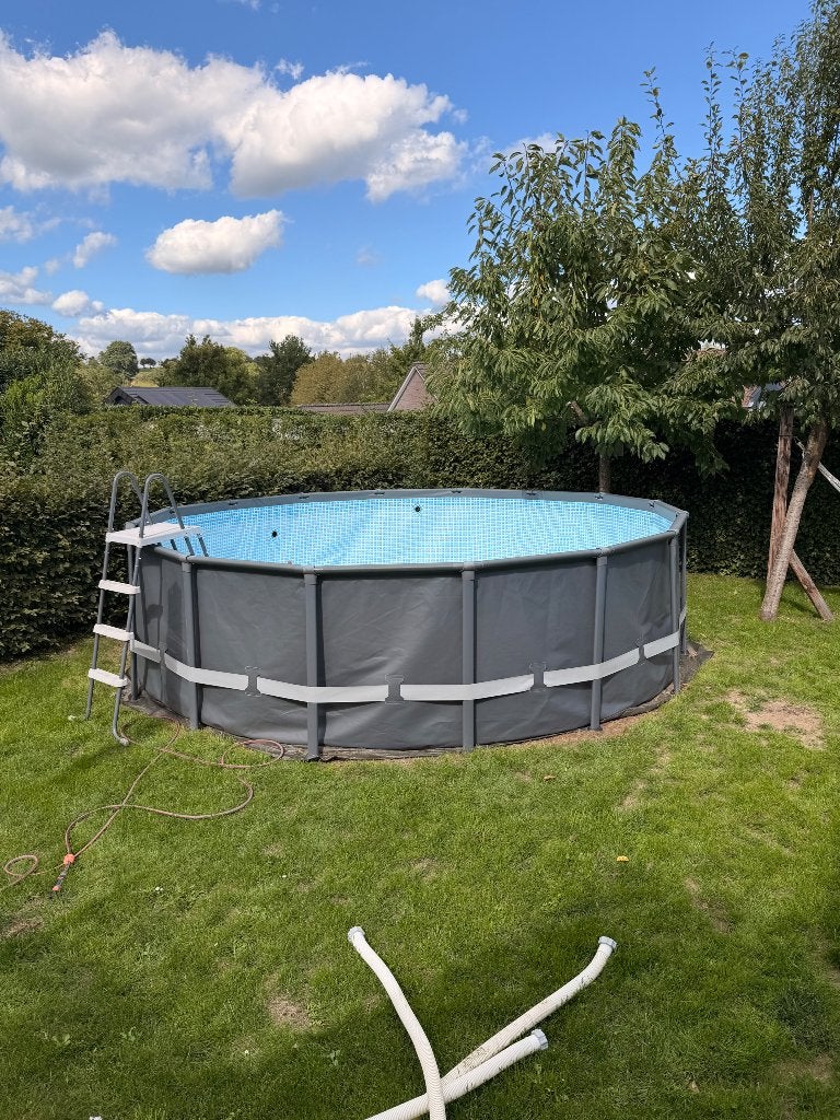 Zwembad intex, Tuin en Terras, Gebruikt, Rond, 300 cm of meer, Ophalen