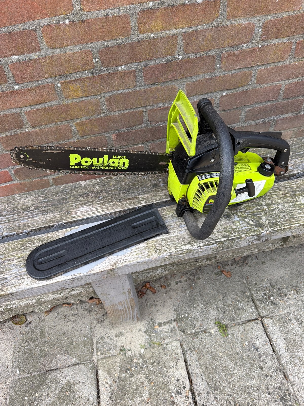 Poulan 2300 CVA 14 inch kettingzaag lang stil gelegen, Ophalen, Gebruikt, Kettingzaag