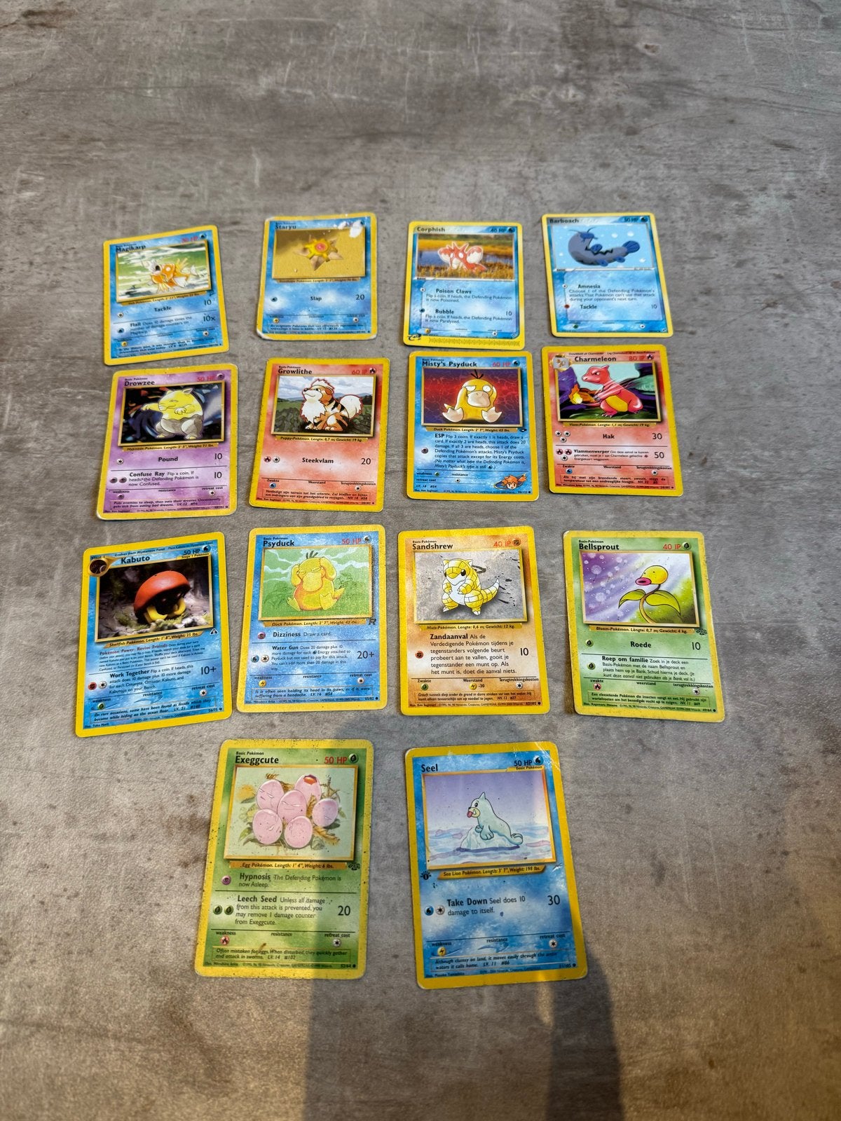 Mooie set Pokémon kaarten - Veel uit eerste generaties, Hobby en Vrije tijd, Ophalen of Verzenden, Gebruikt, Meerdere kaarten