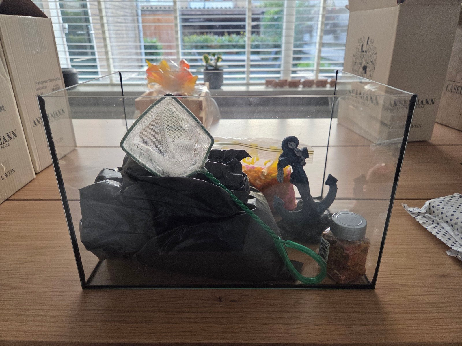 Aquarium / vissenkom inclusief toebehoren, Dieren en Toebehoren, Ophalen, Inclusief toebehoren, Gebruikt, Leeg aquarium