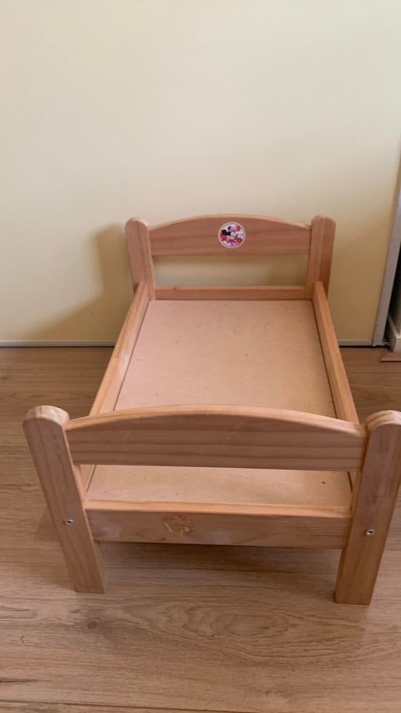 Houten Ikea poppenbed, Ophalen, Gebruikt, Babypop