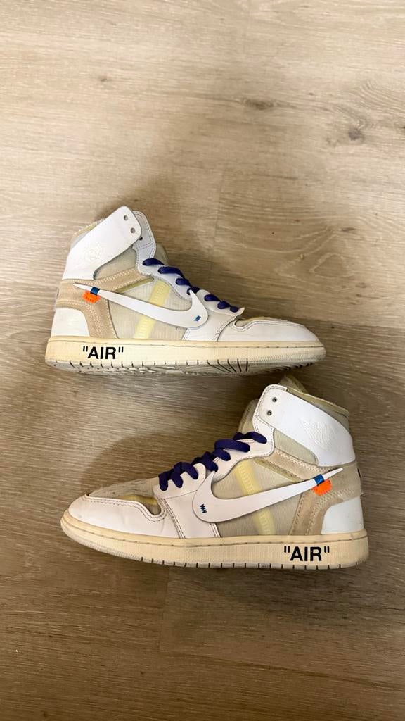 Air Jordan 1 OG high off white, Kleding | Heren, Schoenen, Gedragen, Sneakers of Gympen, Wit, Verzenden