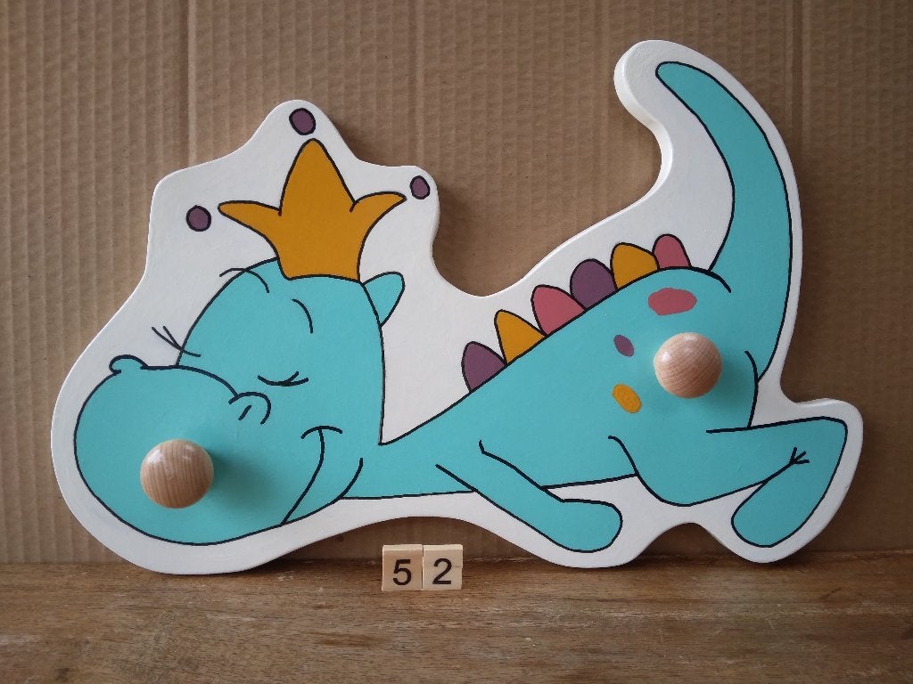 Kinderkapstok 52 Draakje, Ophalen of Verzenden, Nieuw, Kapstokje
