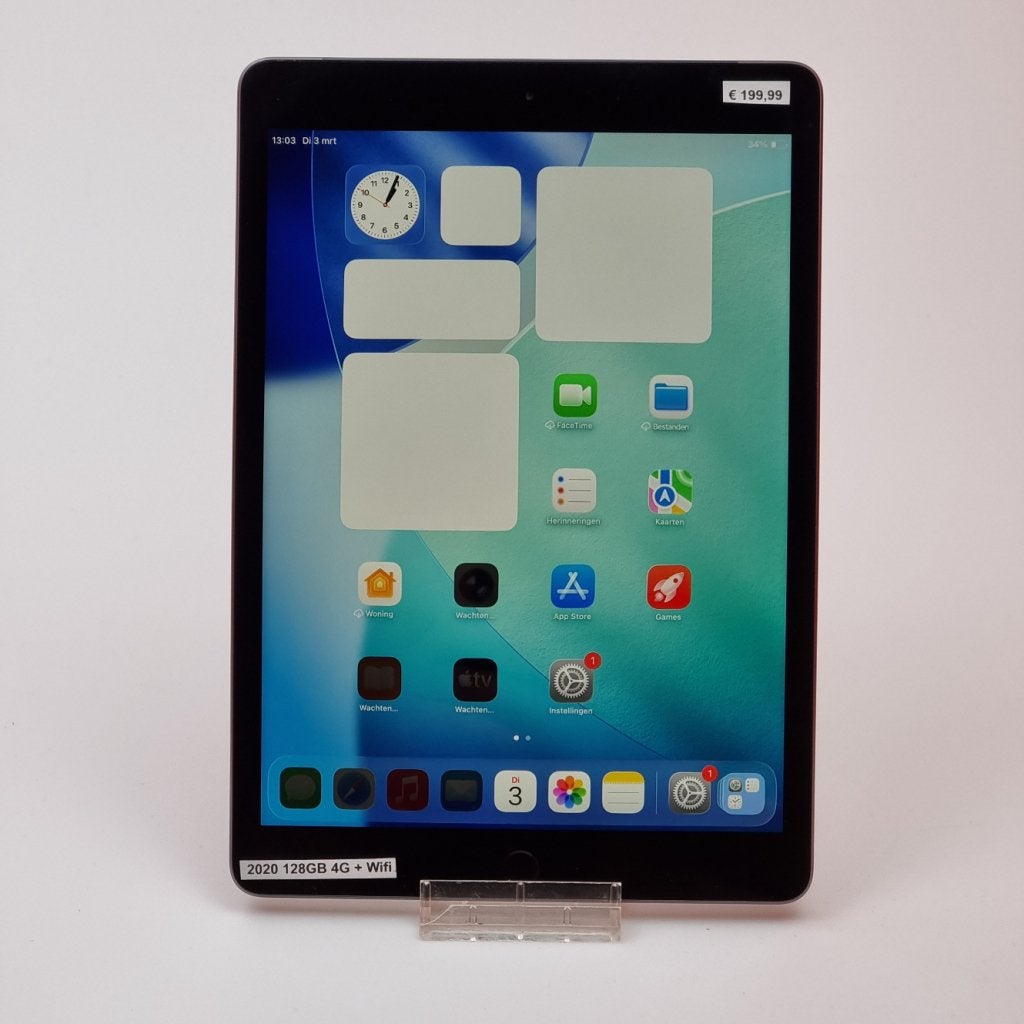 iPad 2020 128GB Wifi + 4G Space Gray, Apple, Zo goed als nieuw, Support@apple.com, One Apple Park Way
Cupertino, CA 95014
United States