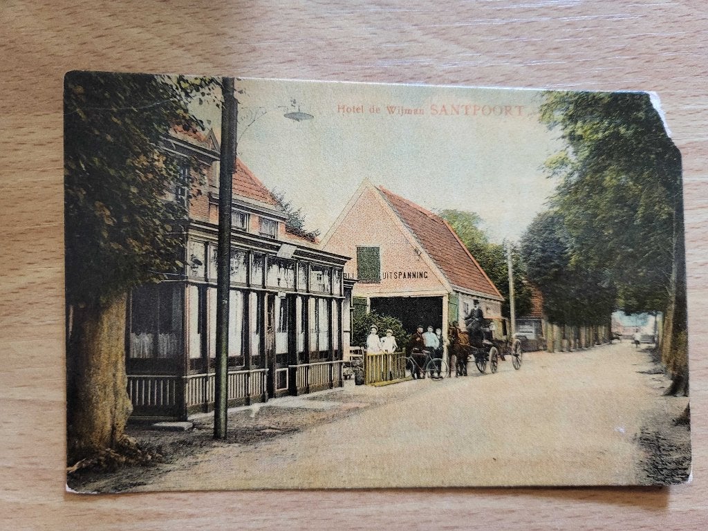 ansicht SANTPOORT Hotel Wijman Uitspanning, Ophalen of Verzenden, Voor 1920, Noord-Holland