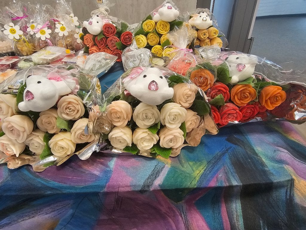 Amberblokjes bloemen boeket - Geuren maandenlang, Geurverspreider, Meerkleurig, Natuurlijk materiaal, Nieuw