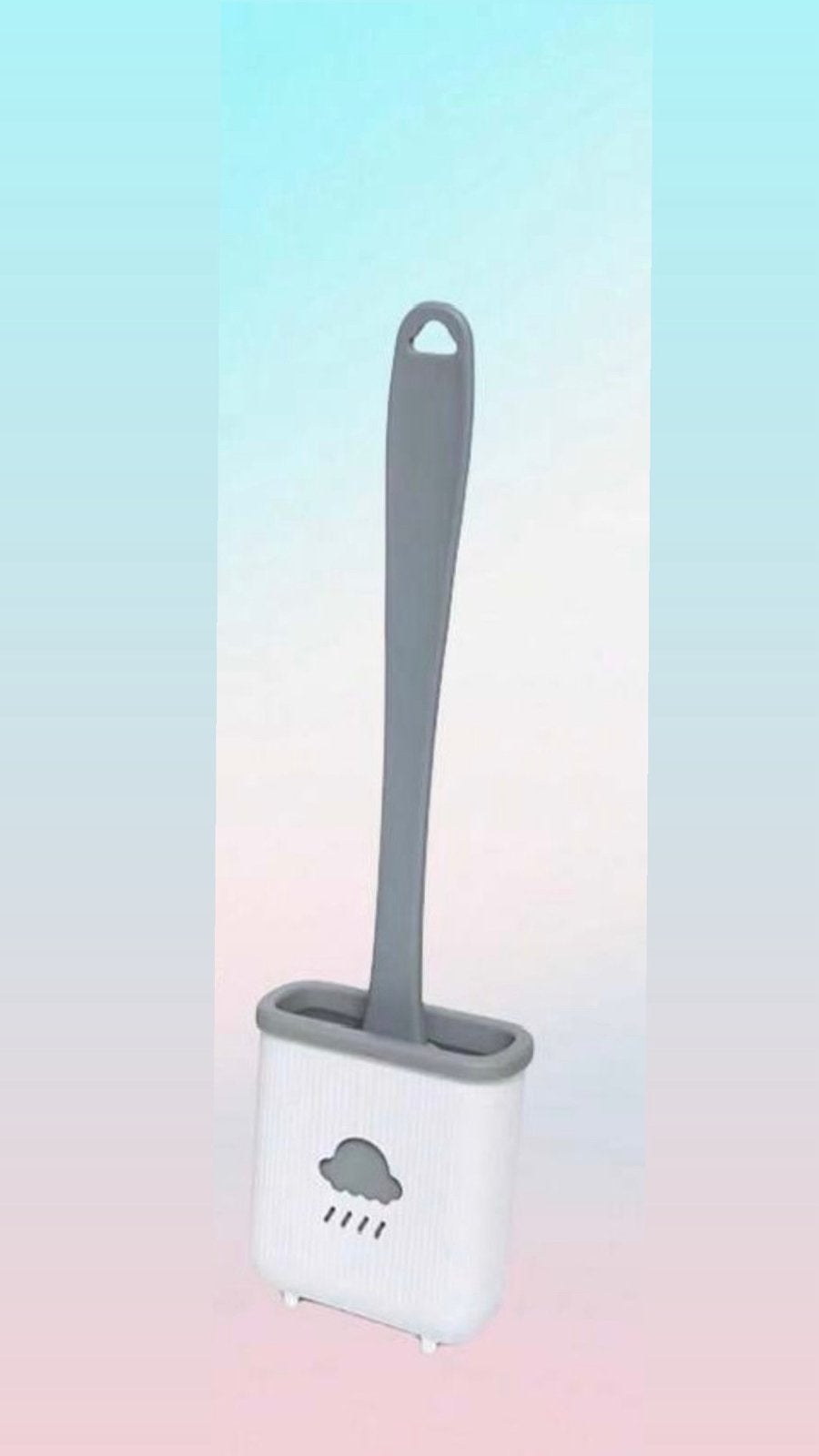 Toiletborstel met houder - Grijs/Wit, Huis en Inrichting, Ophalen of Verzenden, Nieuw, Groen, Toilet-accessoire