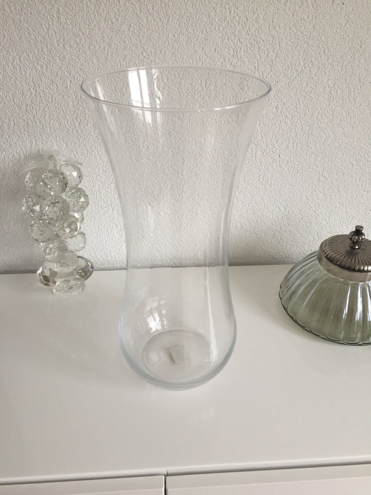 Glazen Vaas Sylvia - Zo goed als nieuw, Ophalen of Verzenden, Zo goed als nieuw, Transparant, Glas