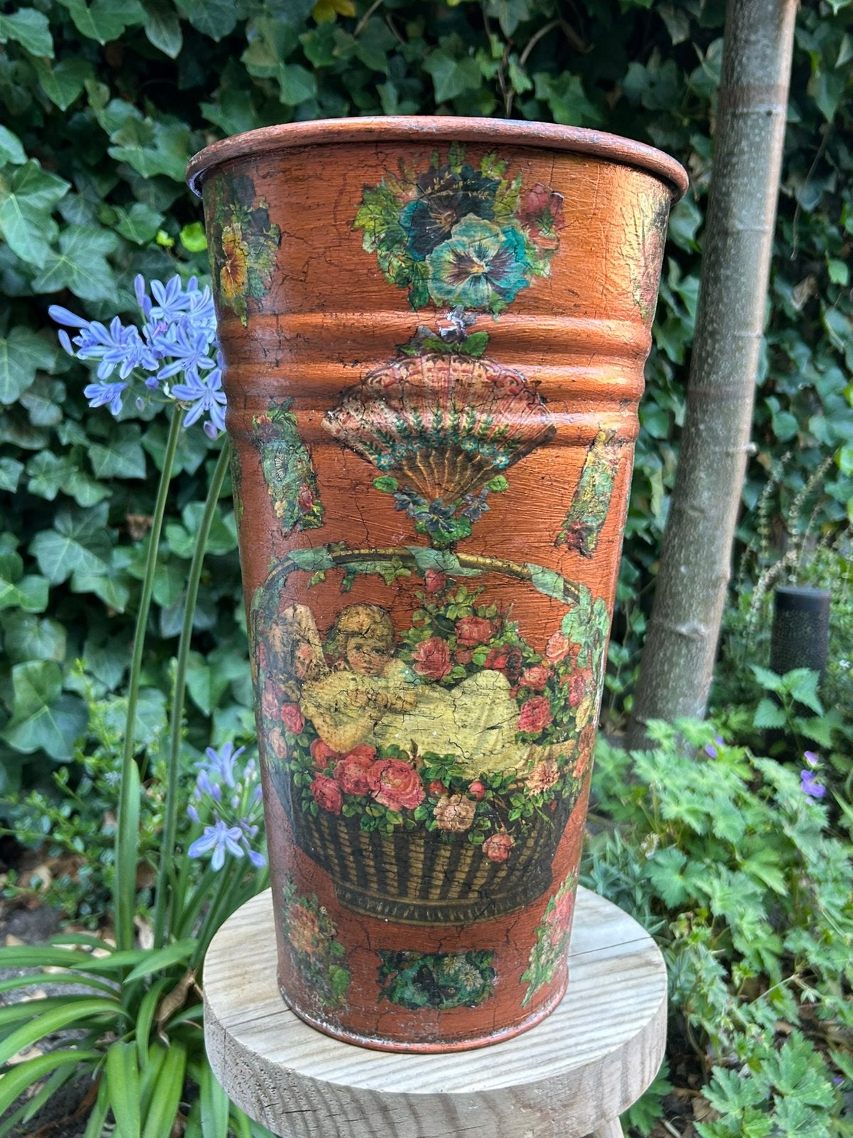 Franse vintage zinken paraplubak, Antiek en Kunst, Ophalen of Verzenden