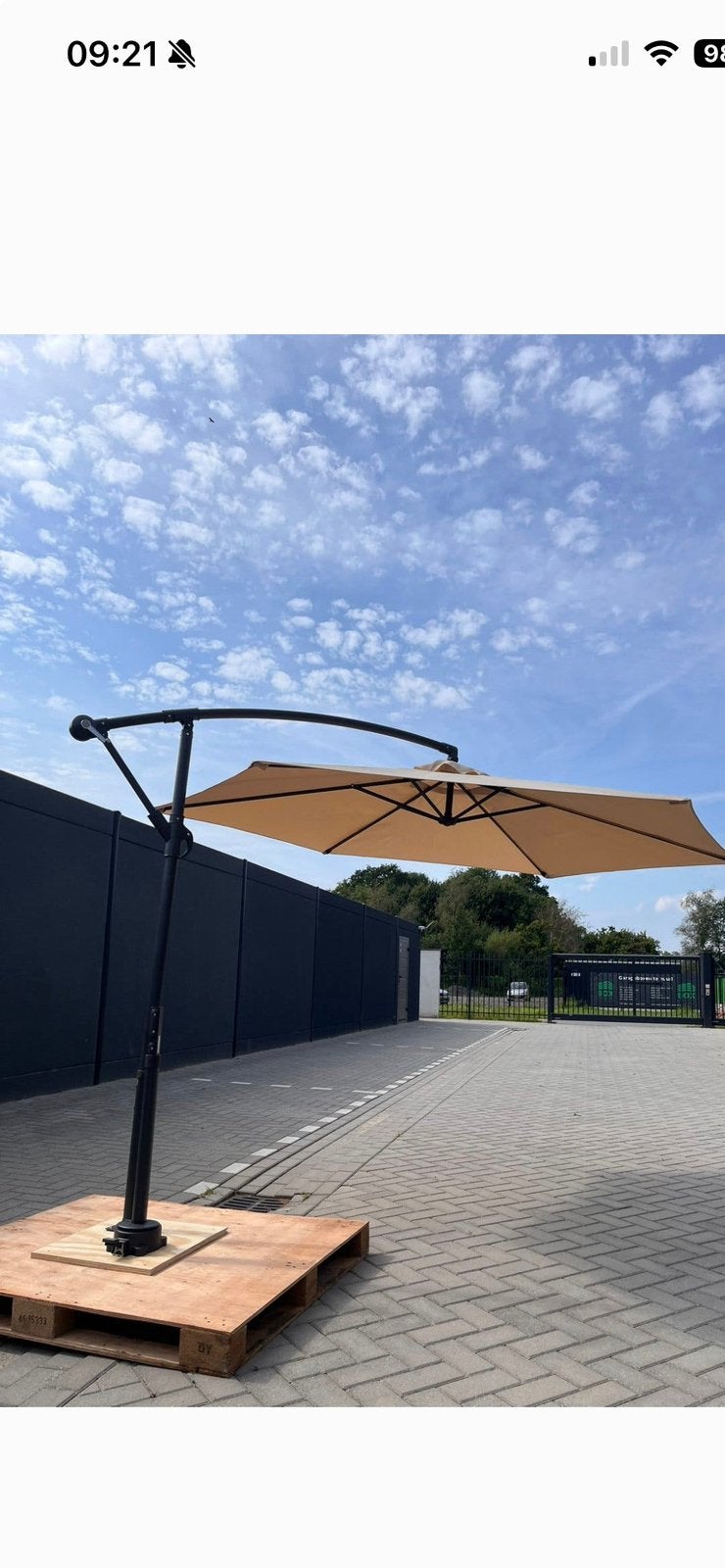 Mooie zweef parasol, Ophalen, Nieuw, 2 tot 3 meter, Zweefparasol