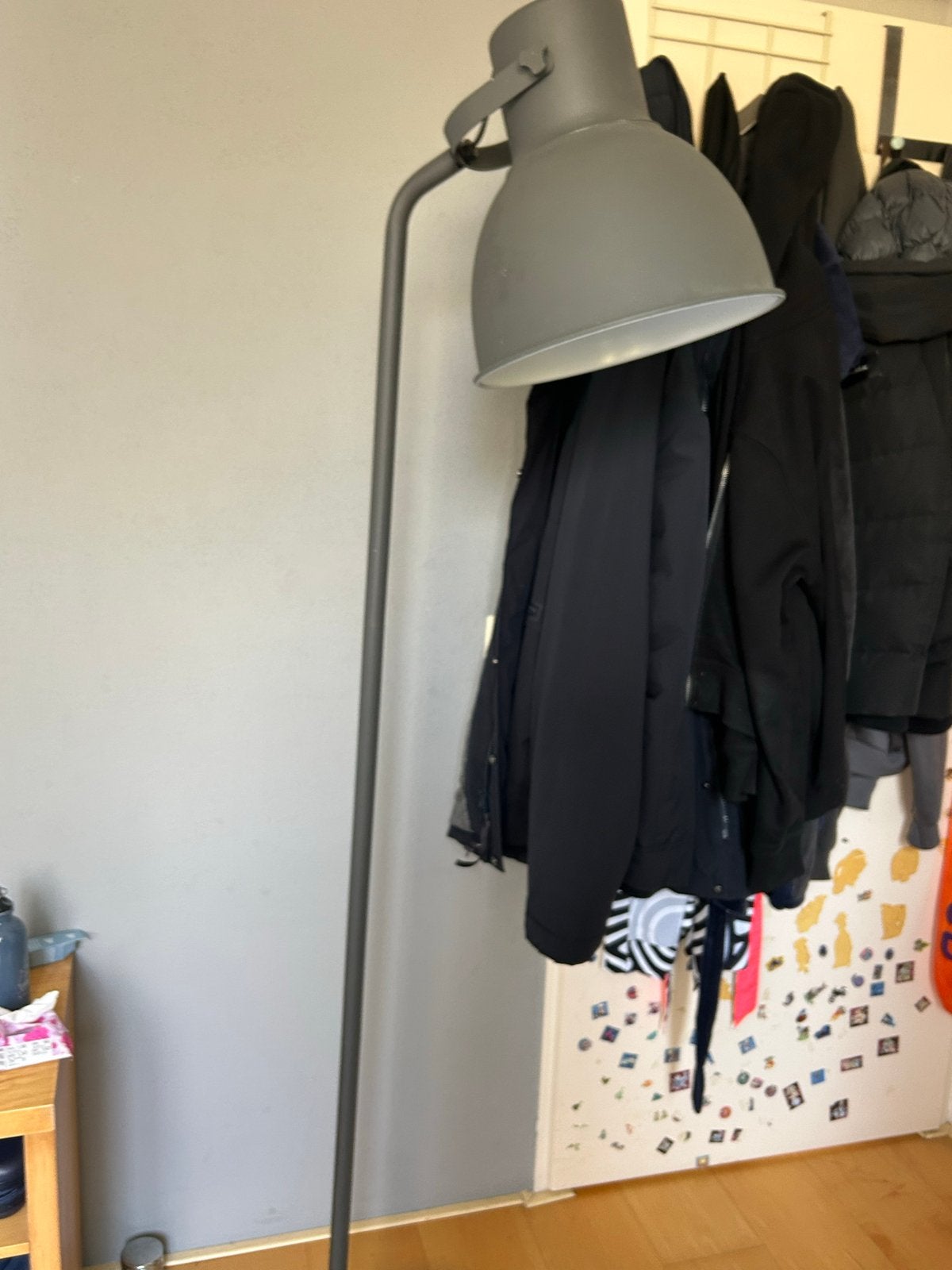 IKEA Hektar staande lamp - Donkergrijs, Gebruikt, Metaal, 150 tot 200 cm, E27 (groot)