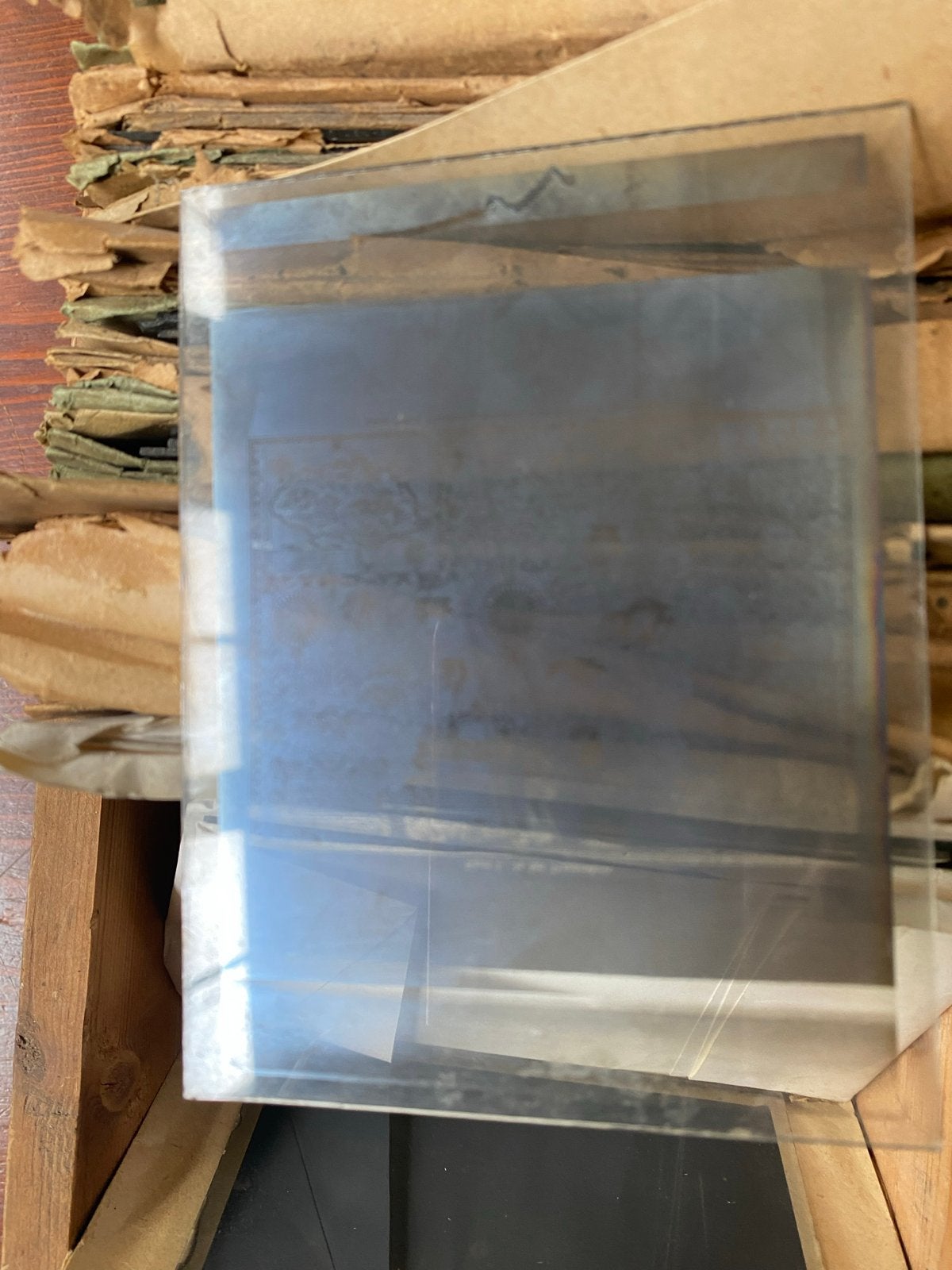 Oude zilveren glasnegatieven opnames uit boeken . Een bak, Gebruikt, Foto, Ophalen of Verzenden, Gebouw